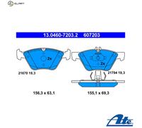 ATE 13.0460-7203.2 Brake pad set