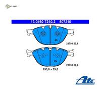 Brake pads 13.0460-7210.2 ATE for BMW 7 5 5 Touring 6 Convertible 6