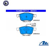 ATE Brake Pad Set 13.0460-7211.2 - Disc Brake - Fits Alfa Romeo 159 1.8 MPI