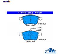 ATE 13.0460-7211.2 Brake pad set