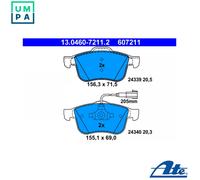 ATE 13.0460-7211.2 Brake pad set