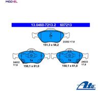 ATE 13.0460-7213.2 Brake pad set
