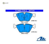 Brake pads 13.0460-7216.2 ATE for BMW 3 Touring 3 X1 Z4 Roadster 3 Coupe