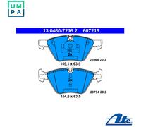 Brake pads 13.0460-7216.2 ATE for BMW 3 Touring 3 X1 Z4 Roadster 3 Coupe
