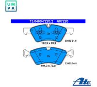 ATE 13.0460-7220.2 Brake pad set