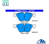 ATE Brake Pad Set 13.0460-7223.2 - Disc Brake for BMW 1 Series (E81/E87/E88/E82)