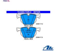 ATE Brake Pads 13.0460-7225 (607225) - Disc Brake Set for BMW 3 Series E90/E92/E93, X1