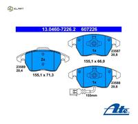 Brake pads 13.0460-7226.2 ATE for AUDI TT TT Roadster A1 A1 Sportback