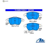 Brake pads 13.0460-7226.2 ATE for AUDI TT TT Roadster A1 A1 Sportback