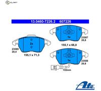 Brake pads 13.0460-7226.2 ATE for AUDI TT TT Roadster A1 A1 Sportback