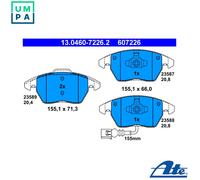 Brake pads 13.0460-7226.2 ATE for AUDI TT TT Roadster A1 A1 Sportback