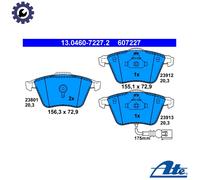 Brake pads 13.0460-7227.2 ATE for SEAT VW AUDI