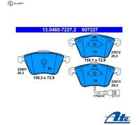 Brake pads 13.0460-7227.2 ATE for SEAT VW AUDI