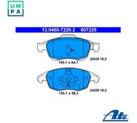 ATE Brake Pad Set 13.0460-7229.2 – Fits Citroën/Peugeot DS4, DS5, 5008, C4 II, Berlingo