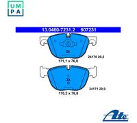 Brake pads 13.0460-7231.2 ATE for BMW X5 X6