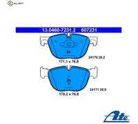 Brake pads 13.0460-7231.2 ATE for BMW X5 X6