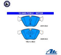 ATE Brake Pad Set 13.0460-7238.2 - Disc Brake - Fits BMW 3 Series (E90/E92/E93, X1)