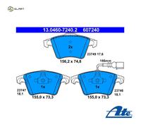 ATE 13.0460-7240.2 Brake pad set