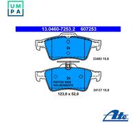 ATE Disc Brake Pad Set 13.0460-7253.2 for Citroën C5 III (RD 5FS 4HL 6FY RFJ XFU 9HZ RHR)