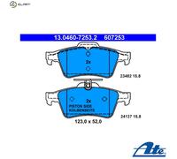 ATE Disc Brake Pad Set 13.0460-7253.2 for Citroën C5 III (RD 5FS 4HL 6FY RFJ XFU 9HZ RHR)