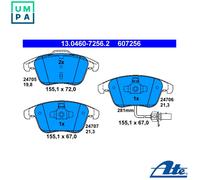 Brake pads 13.0460-7256.2 ATE for AUDI A5 A5 Sportback A5 Convertible A4 B8