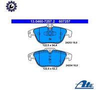 ATE Brake Pad Set 13.0460-7257.2, with wear indicator, excl. wear contact, Mercedes-Benz C-Class
