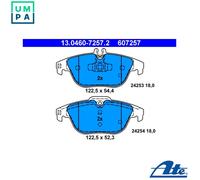 ATE Brake Pad Set 13.0460-7257.2, with wear indicator, excl. wear contact, Mercedes-Benz C-Class