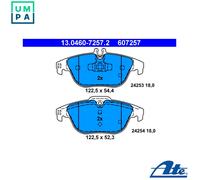 ATE Brake Pad Set 13.0460-7257.2, with wear indicator, excl. wear contact, Mercedes-Benz C-Class