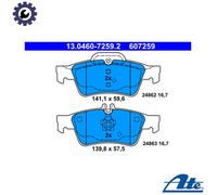 Brake pads 13.0460-7259.2 ATE for MERCEDES-BENZ CLS S-CLASS S-CLASS Coupe SL