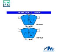 ATE Brake Pads 13.0460-7261.2 – Disc Brake Set for BMW 7/X6/X5/5 Gran Turismo