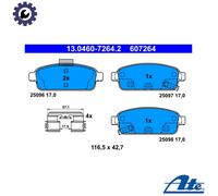 ATE Brake Pad Set 13.0460-7264.2 - for Opel, Chevrolet, Vauxhall - OE 13300867/13319293/13319294