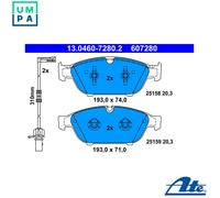 ATE Brake Pad Set 13.0460-7280.2 – Disc Brake for AUDI A7 Sportback A6 C7 Avant