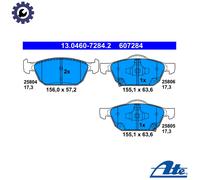 ATE Brake Pad Set 13.0460-7284.2 - Fits Honda Civic IX & X Saloon, Civic IX Tourer - 45022-TGN-G00