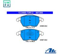 ATE Brake Pad Set 13.0460-7285.2 - Disc Brake - Fits Audi A1 1.0 TFSI