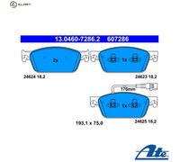 Brake pads 13.0460-7286.2 ATE for VW TRANSPORTER / CARAVELLE Mk V Bus