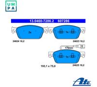 Brake pads 13.0460-7286.2 ATE for VW TRANSPORTER / CARAVELLE Mk V Bus
