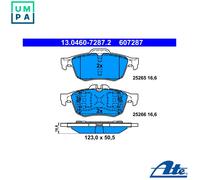 BRAKE PAD SET DISC BRAKE 13.0460-7287.2 FOR RENAULT K9K849/782 1.5L 4cyl 3.0L