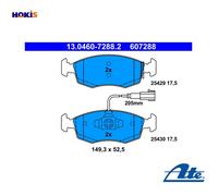 BRAKE PAD SET DISC BRAKE 13.0460-7288.2 FOR FIAT GRANDE/PUNTO 500 1.0L 2cyl 1.2L