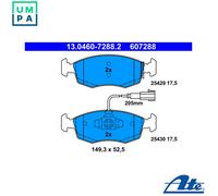 BRAKE PAD SET DISC BRAKE 13.0460-7288.2 FOR FIAT PUNTO/GRANDE/EVO/Hatchback 1.2L
