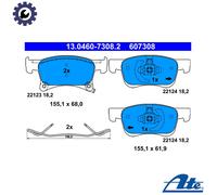 ATE Brake Pad Set 13.0460-7308.2 - Acoustic Wear Warning - Fits OPEL/VAUXHALL ADAM, CORSA E