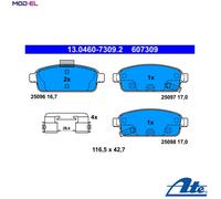 BRAKE PAD SET DISC BRAKE 13.0460-7309.2 FOR VAUXHALL ZAFIRA/Mk/III ASTRA/VI 1.4L