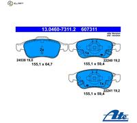 DISC BRAKE PADS SET FOR JEEP FIAT EJK 55263113 55263087 EBT 500X 334 ATE