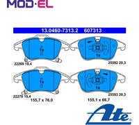 Brake pads 13.0460-7313.2 ATE for FORD MONDEO V Saloon MONDEO V Hatchback S-MAX