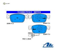 Brake pads 13.0460-7314.2 ATE for AUDI A4 B9 A4 B9 Avant A4 Allroad B9 A5