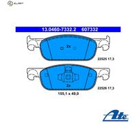 BRAKE PAD SET DISC BRAKE 13.0460-7332.2 FOR RENAULT CLIO/IV/Hatchback/Van 0.9L