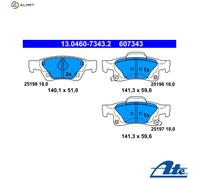 ATE 13.0460-7343.2 Brake pad set