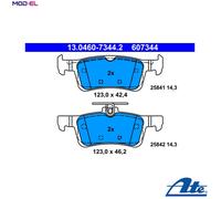 Brake pads 13.0460-7344.2 ATE for FORD FIESTA VII FIESTA VII Van