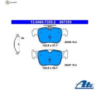 Brake pads 13.0460-7355.2 ATE for VW SKODA AUDI CUPRA FORD