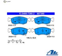BRAKE PAD SET DISC BRAKE 13.0460-7360.2 FOR FIAT 500/e/Convertible 500e PANDA