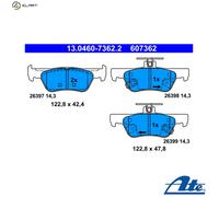 ATE 13.0460-7362.2 Brake pad set